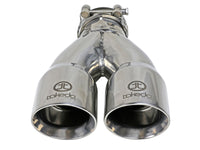 Takeda 304 Stainless Steel Clamp-on Exhaust Tip Polished 2-1/2 Inch Inlet x 3 Inch Dual Outlet x 9-1/2 Inch L aFe Power aFe Power