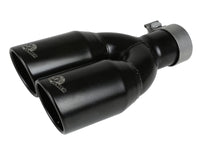 Mach Force-Xp 409 Stainless Steel Clamp-on Exhaust Tip Black 2-1/2 Inch Inlet x 3-1/2 Inch Outlet X 12 Inch L aFe Power aFe Power