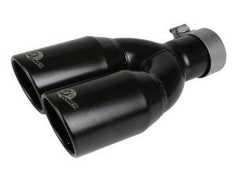 compare product Mach Force-Xp 409 Stainless Steel Clamp-on Exhaust Tip Black 2-1/2 Inch Inlet x 3-1/2 Inch Outlet X 12 Inch L aFe Power