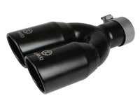 Takeda 304 Stainless Steel Clamp-on Exhaust Tip Black 2-1/2 Inch Inlet x 3-1/2 Inch Outlet X 12 Inch L aFe Power aFe Power