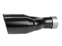 Takeda 304 Stainless Steel Clamp-on Exhaust Tip Black 2-1/2 Inch Inlet x 3-1/2 Inch Outlet X 12 Inch L aFe Power aFe Power
