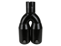 Takeda 304 Stainless Steel Clamp-on Exhaust Tip Black 2-1/2 Inch Inlet x 3-1/2 Inch Outlet X 12 Inch L aFe Power aFe Power