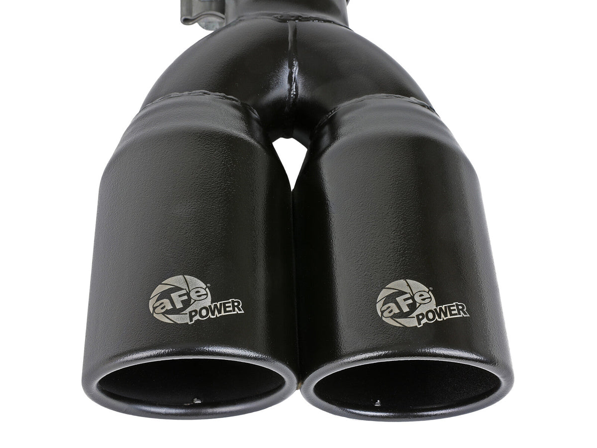 Mach Force-Xp 409 Stainless Steel Clamp-on Exhaust Tip Black 2-1/2 Inch Inlet x 3-1/2 Inch Outlet X 12 Inch L aFe Power aFe Power