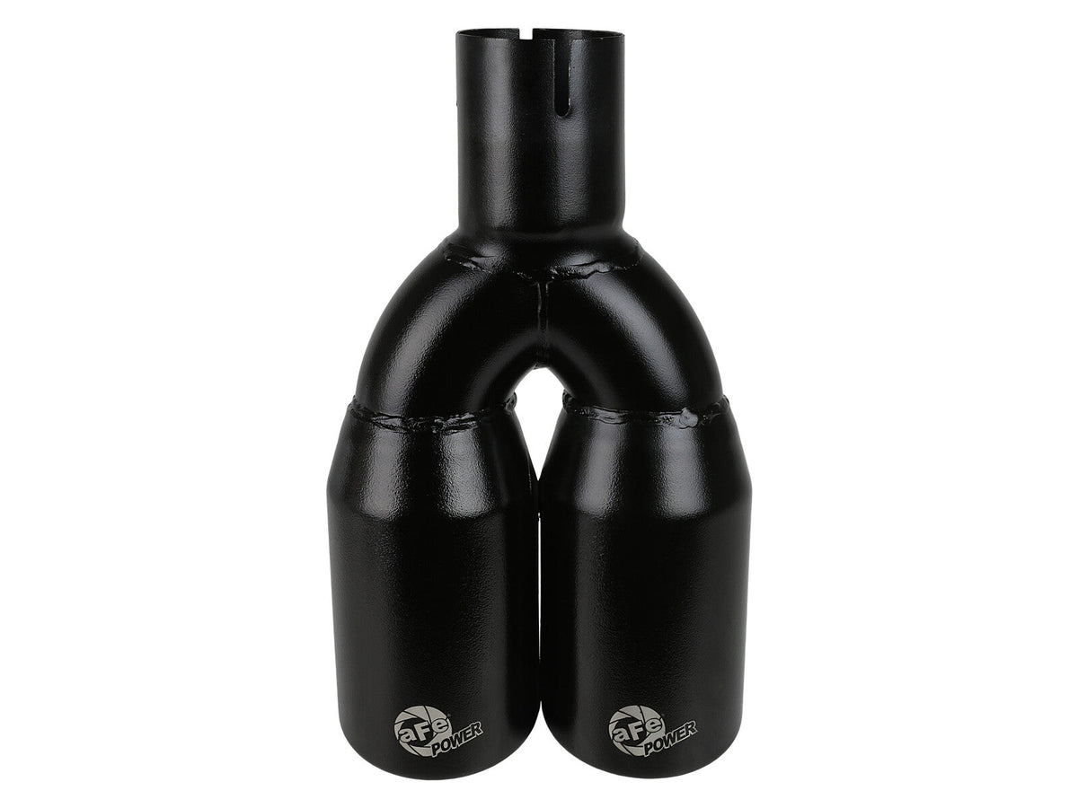 Mach Force-Xp 409 Stainless Steel Clamp-on Exhaust Tip Black 2-1/2 Inch Inlet x 3-1/2 Inch Outlet X 12 Inch L aFe Power aFe Power