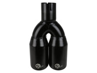 Mach Force-Xp 409 Stainless Steel Clamp-on Exhaust Tip Black 2-1/2 Inch Inlet x 3-1/2 Inch Outlet X 12 Inch L aFe Power aFe Power