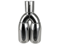 Takeda 304 Stainless Steel Clamp-on Exhaust Tip Polished 2-1/2 Inch Inlet x 3-1/2 Inch Outlet X 12 Inch L aFe Power aFe Power