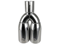 Mach Force-Xp 304 Stainless Steel Clamp-on Exhaust Tip Polished 2-1/2 Inch Inlet x 3-1/2 Inch Outlet X 12 Inch L aFe Power aFe Power