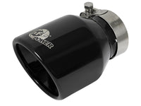Mach Force-Xp 409 Stainless Steel Clamp-on Exhaust Tip Black 2-1/2 Inch Inlet x 4 Inch Outlet x 6 Inch L aFe Power aFe Power
