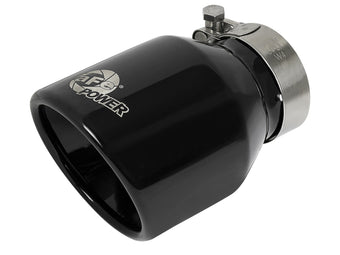 compare product Mach Force-Xp 409 Stainless Steel Clamp-on Exhaust Tip Black 2-1/2 Inch Inlet x 4 Inch Outlet x 6 Inch L aFe Power