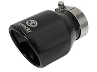 Takeda 304 Stainless Steel Clamp-on Exhaust Tip Black 2-1/2 Inch Inlet x 4 Inch Outlet x 6 Inch L aFe Power aFe Power