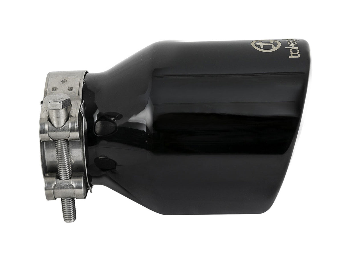 Takeda 304 Stainless Steel Clamp-on Exhaust Tip Black 2-1/2 Inch Inlet x 4 Inch Outlet x 6 Inch L aFe Power aFe Power