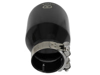 Takeda 304 Stainless Steel Clamp-on Exhaust Tip Black 2-1/2 Inch Inlet x 4 Inch Outlet x 6 Inch L aFe Power aFe Power