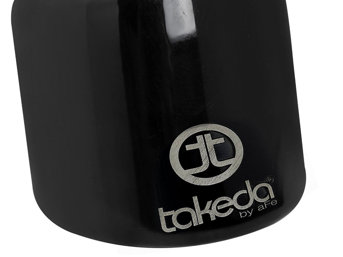 Takeda 304 Stainless Steel Clamp-on Exhaust Tip Black 2-1/2 Inch Inlet x 4 Inch Outlet x 6 Inch L aFe Power aFe Power