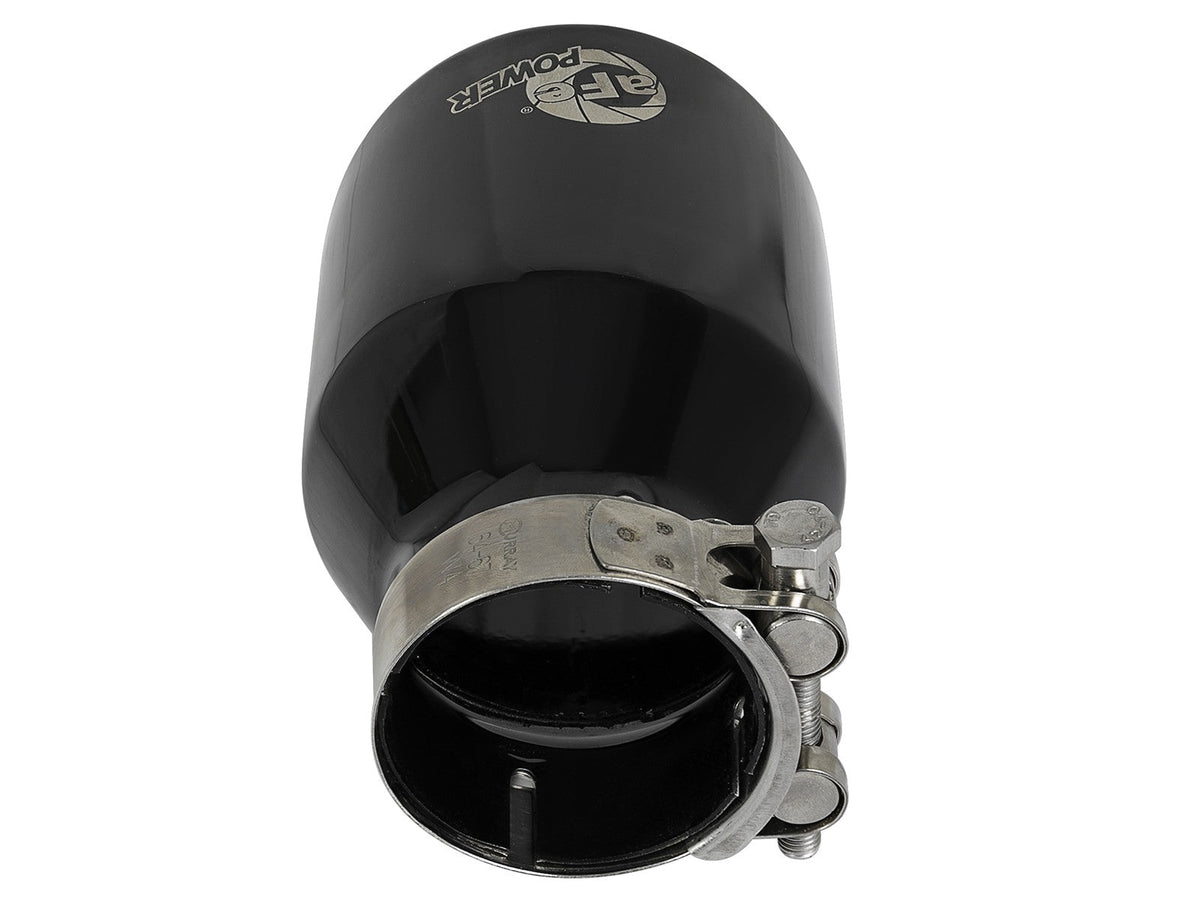 Mach Force-Xp 409 Stainless Steel Clamp-on Exhaust Tip Black 2-1/2 Inch Inlet x 4 Inch Outlet x 6 Inch L aFe Power aFe Power