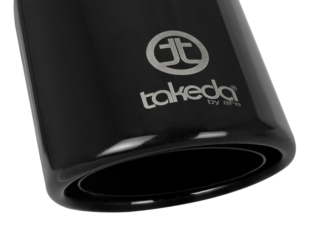 Takeda 409 Stainless Steel Clamp-on Exhaust Tip Black 2-1/2 Inch Inlet x 4 Inch Outlet x 8 Inch L aFe Power aFe Power