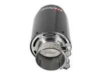 Mach Force-Xp 304 Stainless Steel Clamp-on Exhaust Tip Carbon Fiber 2-1/2 Inch Inlet x 4 Inch Outlet x 7 Inch L aFe Power aFe Power