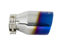 Takeda 304 Stainless Steel Clamp-on Exhaust Tip Blue Flame 2-1/2 Inch Inlet x 4 Inch Outlet x 7 Inch L aFe Power aFe Power