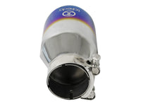Takeda 304 Stainless Steel Clamp-on Exhaust Tip Blue Flame 2-1/2 Inch Inlet x 4 Inch Outlet x 7 Inch L aFe Power aFe Power