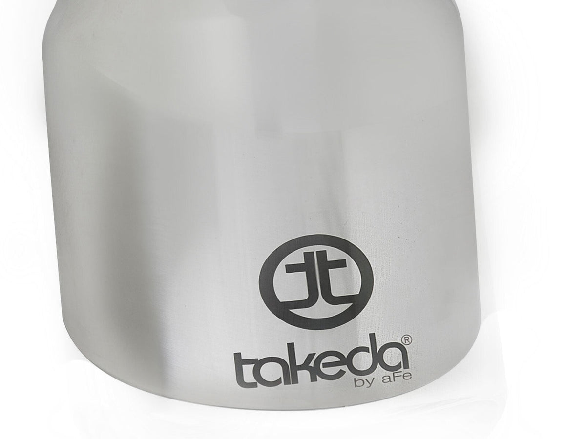 Takeda 304 Stainless Steel Clamp-on Exhaust Tip Polished 2-1/2 Inch Inlet x 4 Inch Outlet x 6 Inch L aFe Power aFe Power