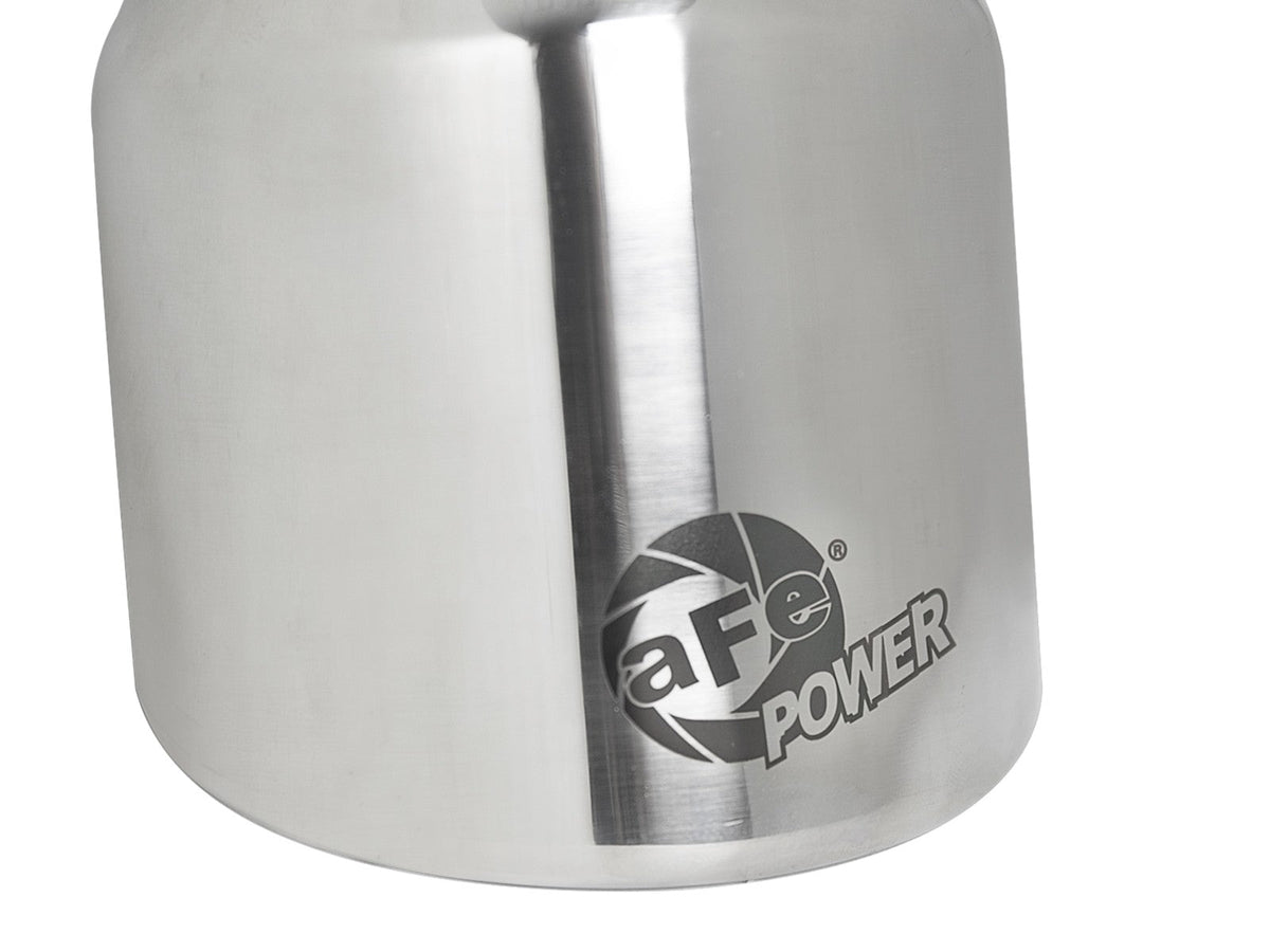 Mach Force-Xp 304 Stainless Steel Clamp-on Exhaust Tip Polished 2-1/2 Inch Inlet x 4 Inch Outlet x 6 Inch L aFe Power aFe Power