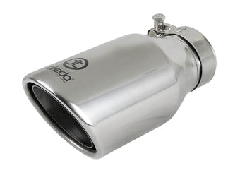 compare product Takeda 304 Stainless Steel Clamp-on Exhaust Tip Polished 2-1/2 Inch Inlet x 4 Inch Outlet x 8 Inch L aFe Power