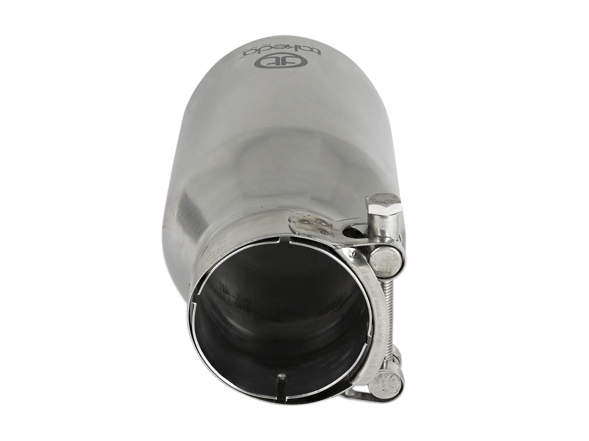 Takeda 304 Stainless Steel Clamp-on Exhaust Tip Polished 2-1/2 Inch Inlet x 4 Inch Outlet x 8 Inch L aFe Power aFe Power