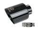 Takeda 409 Stainless Steel Clamp-on Exhaust Tip Black 2-1/2 Inch Inlet x 4-1/2 Inch Outlet x 7 Inch L aFe Power aFe Power