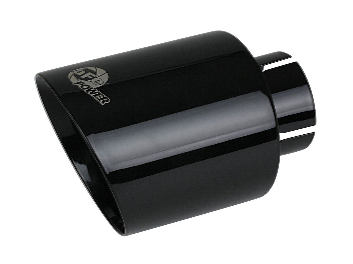 Mach Force-Xp 409 Stainless Steel Clamp-on Exhaust Tip Black 2-1/2 Inch Inlet x 4-1/2 Inch Outlet x 7 Inch L aFe Power aFe Power
