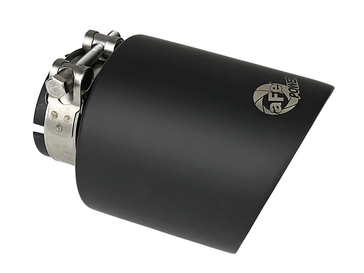 Mach Force-Xp 304 Stainless Steel Clamp-on Exhaust Tip Black Velvet 2-1/2 Inch Inlet x 4-1/2 Inch Outlet x 7 Inch L aFe Power aFe Power
