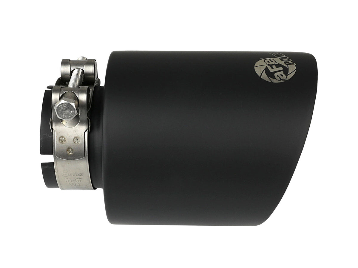 Mach Force-Xp 304 Stainless Steel Clamp-on Exhaust Tip Black Velvet 2-1/2 Inch Inlet x 4-1/2 Inch Outlet x 7 Inch L aFe Power aFe Power