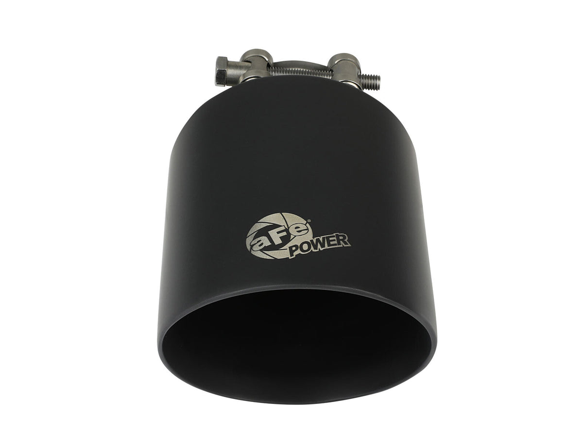 Mach Force-Xp 304 Stainless Steel Clamp-on Exhaust Tip Black Velvet 2-1/2 Inch Inlet x 4-1/2 Inch Outlet x 7 Inch L aFe Power aFe Power
