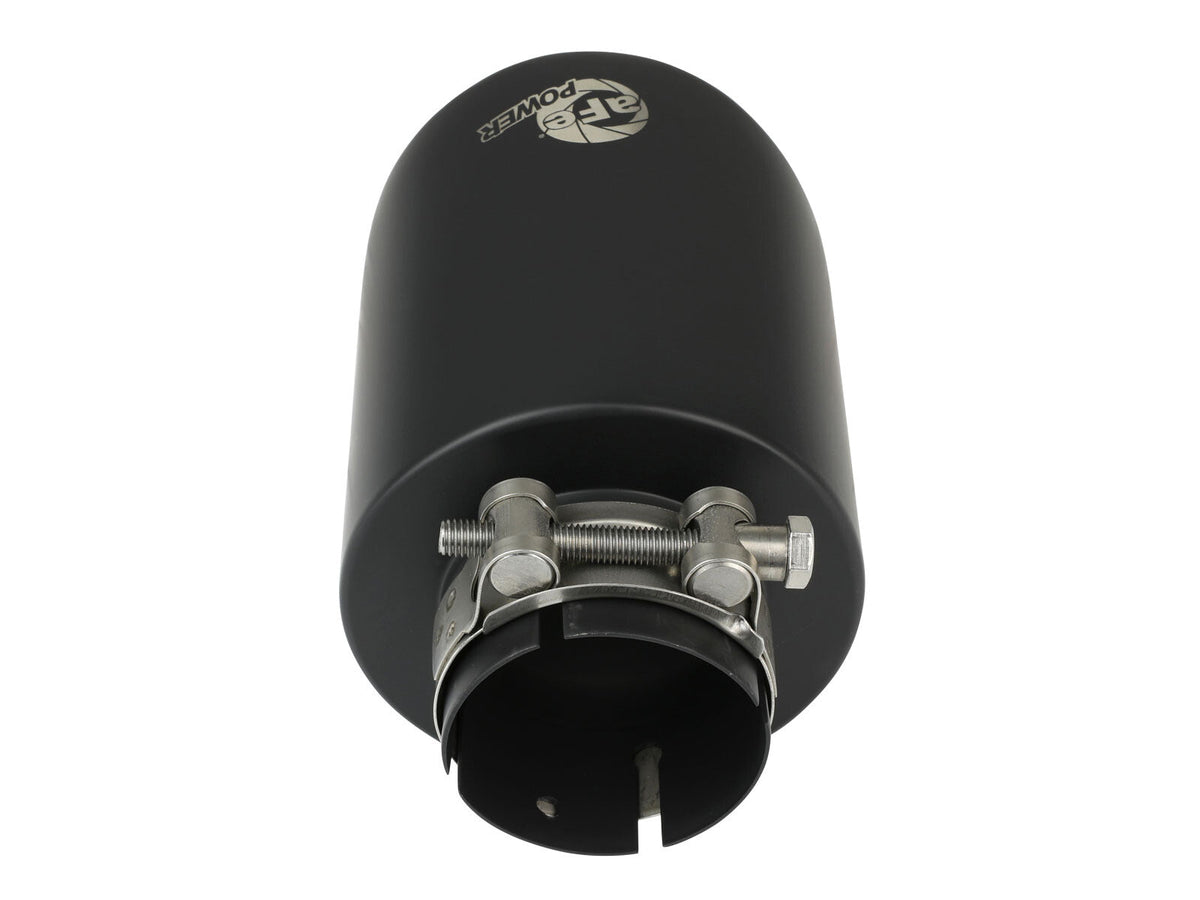 Mach Force-Xp 304 Stainless Steel Clamp-on Exhaust Tip Black Velvet 2-1/2 Inch Inlet x 4-1/2 Inch Outlet x 7 Inch L aFe Power aFe Power