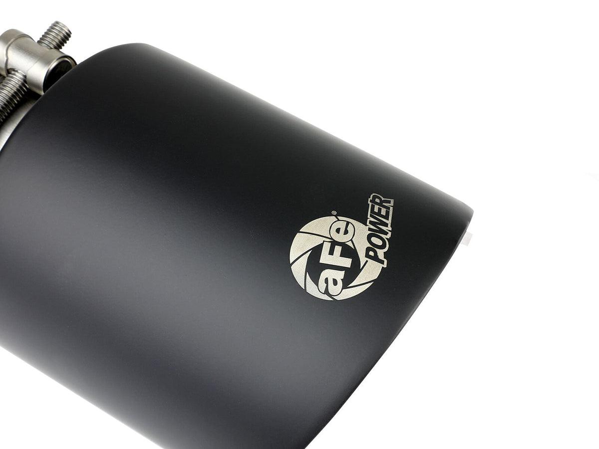 Mach Force-Xp 304 Stainless Steel Clamp-on Exhaust Tip Black Velvet 2-1/2 Inch Inlet x 4-1/2 Inch Outlet x 7 Inch L aFe Power aFe Power