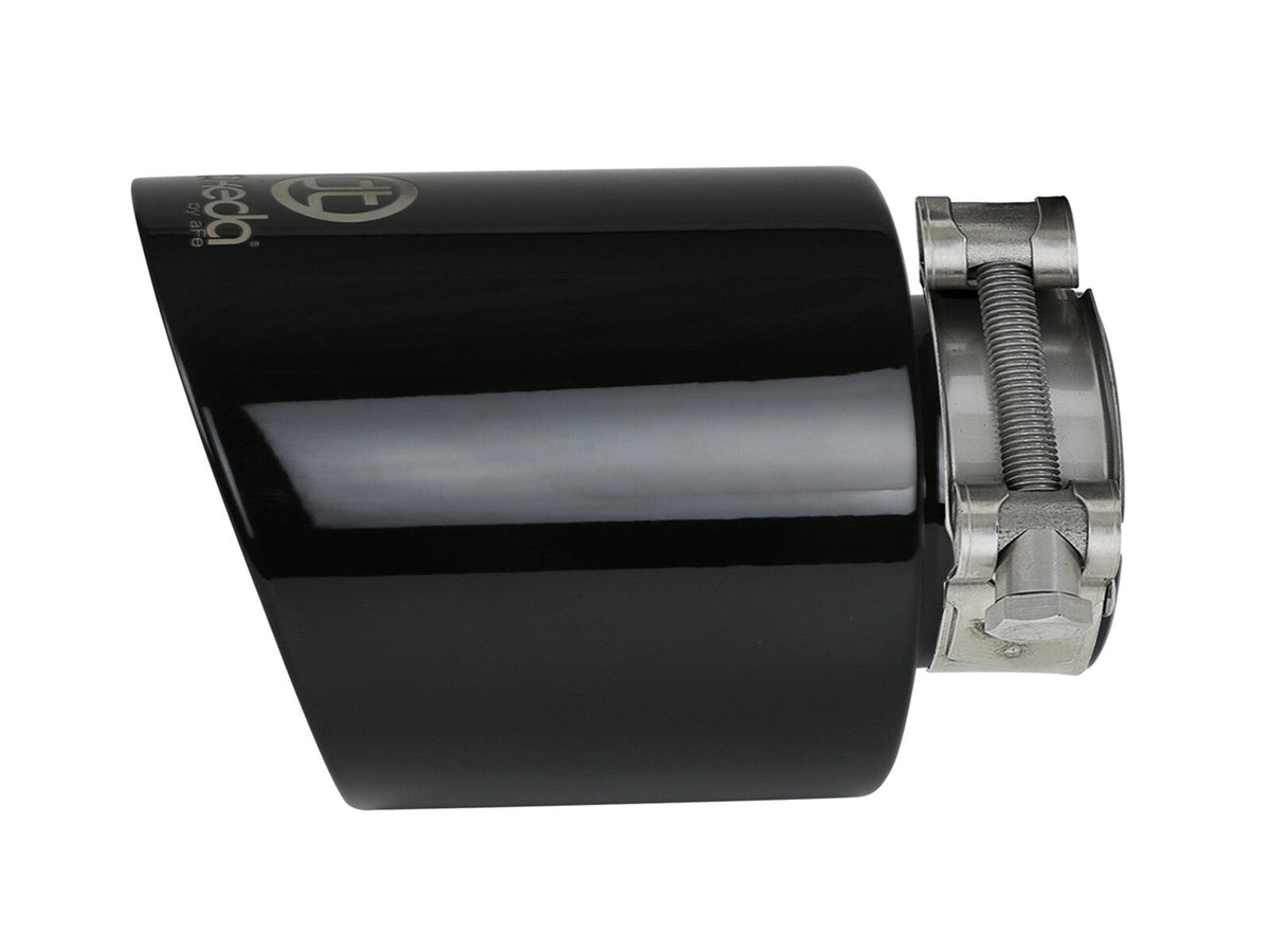 Takeda 409 Stainless Steel Clamp-on Exhaust Tip Black 2-1/2 Inch Inlet x 4-1/2 Inch Outlet x 7 Inch L aFe Power aFe Power