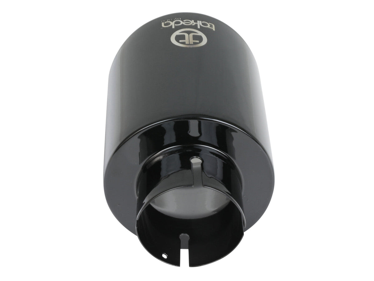 Takeda 409 Stainless Steel Clamp-on Exhaust Tip Black 2-1/2 Inch Inlet x 4-1/2 Inch Outlet x 7 Inch L aFe Power aFe Power