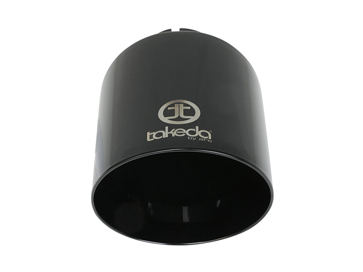 Takeda 409 Stainless Steel Clamp-on Exhaust Tip Black 2-1/2 Inch Inlet x 4-1/2 Inch Outlet x 7 Inch L aFe Power aFe Power