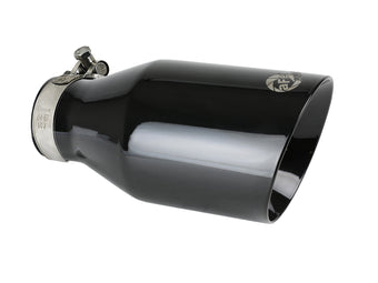 compare product Mach Force-Xp 409 Stainless Steel Clamp-on Exhaust Tip Black 2-1/2 Inch Inlet x 4-1/2 Inch Outlet x 9 Inch L aFe Power