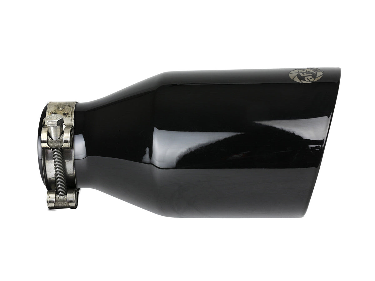 Mach Force-Xp 409 Stainless Steel Clamp-on Exhaust Tip Black 2-1/2 Inch Inlet x 4-1/2 Inch Outlet x 9 Inch L aFe Power aFe Power