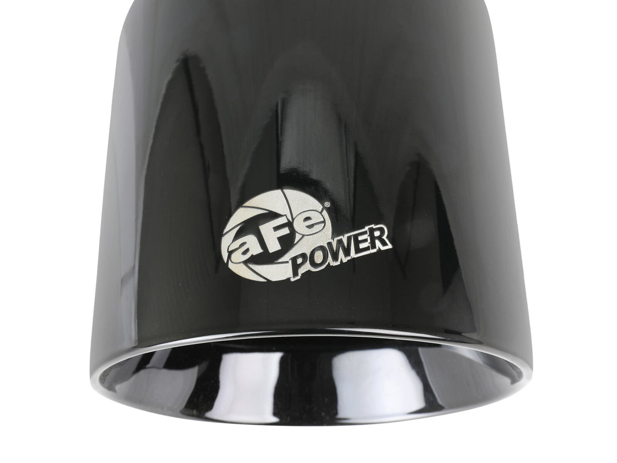 Mach Force-Xp 409 Stainless Steel Clamp-on Exhaust Tip Black 2-1/2 Inch Inlet x 4-1/2 Inch Outlet x 9 Inch L aFe Power aFe Power