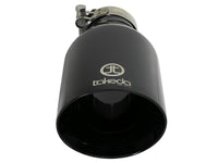 Takeda 409 Stainless Steel Clamp-on Exhaust Tip Black 2-1/2 Inch Inlet x 4-1/2 Inch Outlet x 9 Inch L aFe Power aFe Power