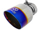 Takeda 304 Stainless Steel Clamp-on Exhaust Tip Blue Flame 2-1/2 Inch Inlet x 4-1/2 Inch Outlet x 7 Inch L aFe Power aFe Power