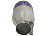 Takeda 304 Stainless Steel Clamp-on Exhaust Tip Blue Flame 2-1/2 Inch Inlet x 4-1/2 Inch Outlet x 7 Inch L aFe Power aFe Power