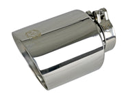 Mach Force-Xp 304 Stainless Steel Clamp-on Exhaust Tip Polished 2-1/2 Inch Inlet x 4-1/2 Inch Outlet x 7 Inch L aFe Power aFe Power