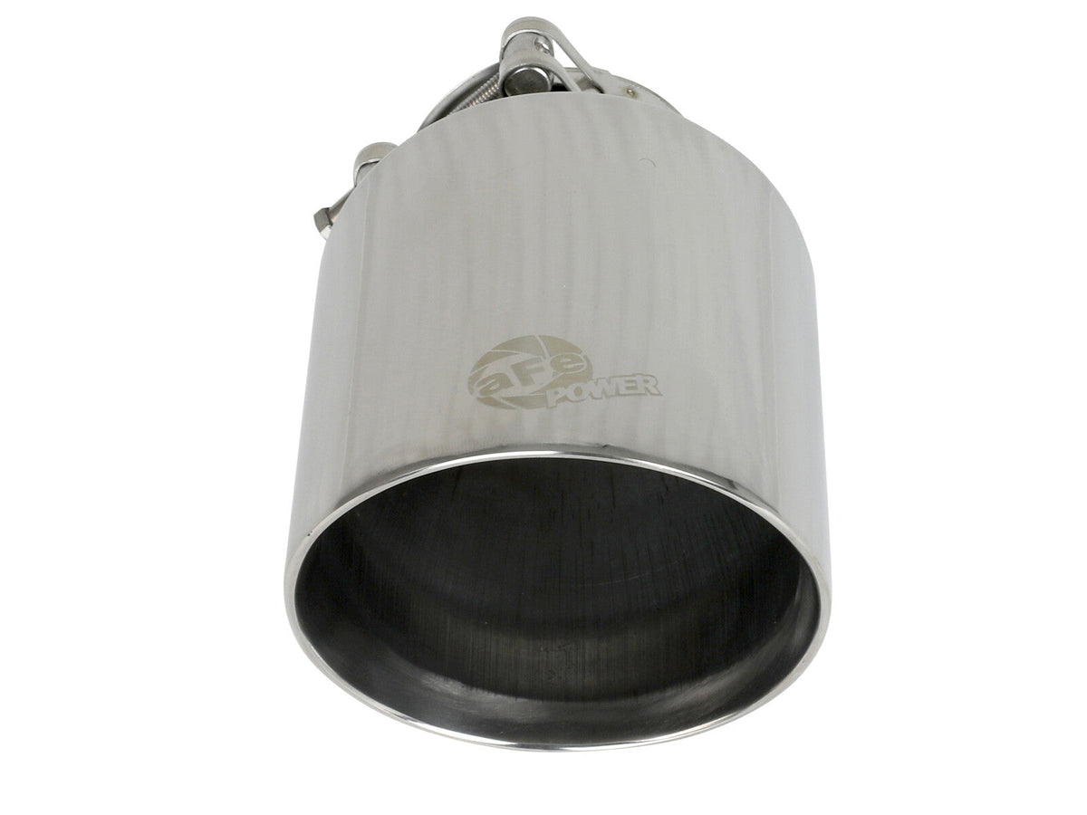 Mach Force-Xp 304 Stainless Steel Clamp-on Exhaust Tip Polished 2-1/2 Inch Inlet x 4-1/2 Inch Outlet x 7 Inch L aFe Power aFe Power