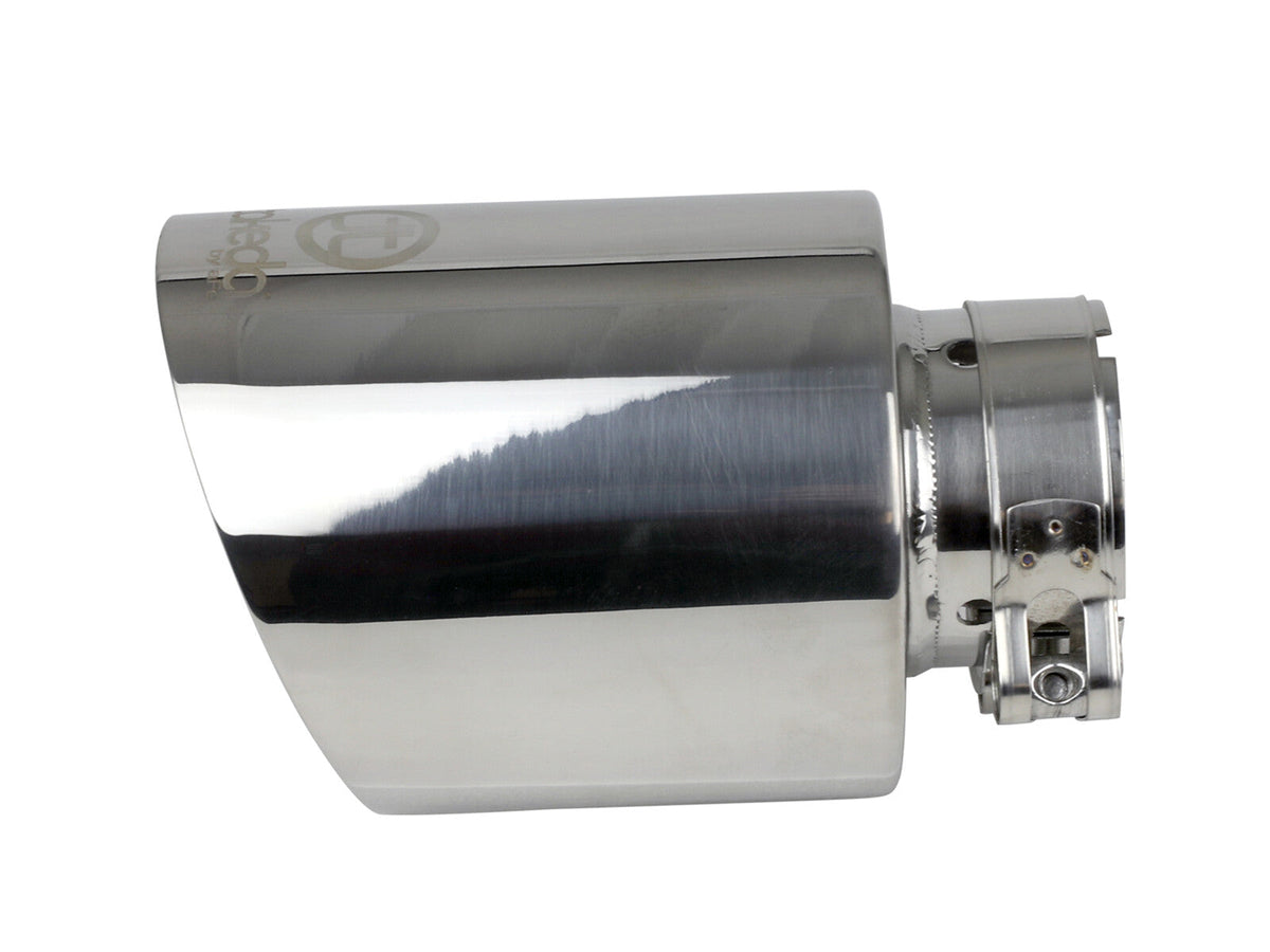 Takeda 304 Stainless Steel Clamp-on Exhaust Tip Polished 2-1/2 Inch Inlet x 4-1/2 Inch Outlet x 7 Inch L aFe Power aFe Power