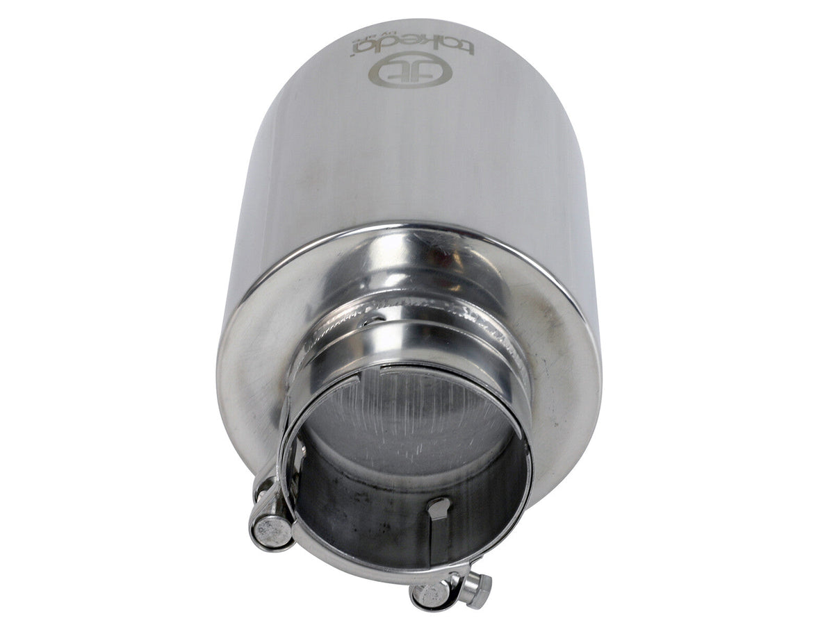 Takeda 304 Stainless Steel Clamp-on Exhaust Tip Polished 2-1/2 Inch Inlet x 4-1/2 Inch Outlet x 7 Inch L aFe Power aFe Power