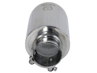 Takeda 304 Stainless Steel Clamp-on Exhaust Tip Polished 2-1/2 Inch Inlet x 4-1/2 Inch Outlet x 7 Inch L aFe Power aFe Power