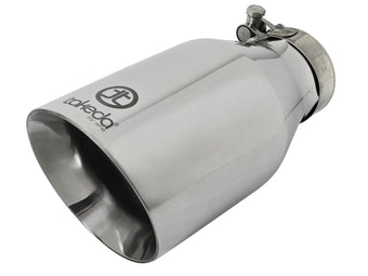 compare product Takeda 304 Stainless Steel Clamp-on Exhaust Tip Polished 2-1/2 Inch Inlet x 4-1/2 Inch Outlet x 9 Inch L aFe Power