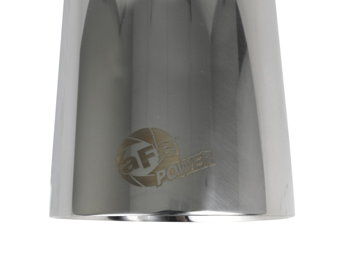 Mach Force-Xp 304 Stainless Steel Clamp-on Exhaust Tip Polished 2-1/2 Inch Inlet x 4-1/2 Inch Outlet x 9 Inch L aFe Power aFe Power