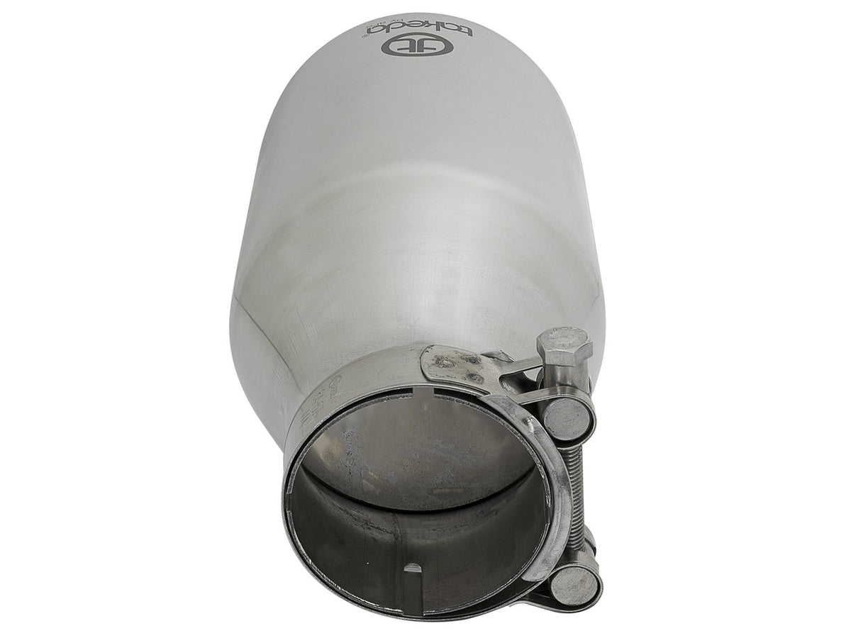 Takeda 304 Stainless Steel Clamp-on Exhaust Tip Polished 2-1/2 Inch Inlet x 4-1/2 Inch Outlet x 9 Inch L aFe Power aFe Power